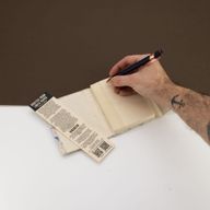 Mini Carnet Lokta en Coton Bleu Mélangé