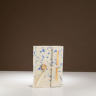 Mini Carnet Lokta en Coton Bleu Mélangé