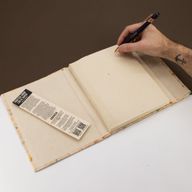 Grand Carnet Lokta en Coton aux Couleurs Mélangées – avec Marque-page