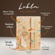 Mini Carnet Lokta en Coton aux Couleurs Mélangées