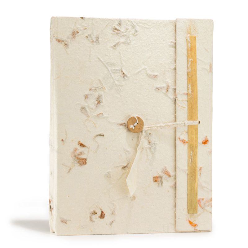 Grand Carnet Lokta aux Fleurs Mélangées – avec Marque-page