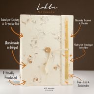 Grand Carnet Lokta aux Fleurs Mélangées – avec Marque-page