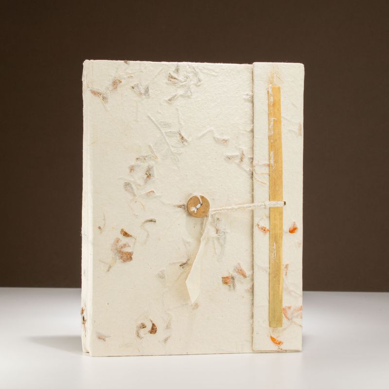 Grand Carnet Lokta aux Fleurs Mélangées – avec Marque-page