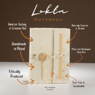 Mini Carnet Lokta aux Fleurs Mélangées