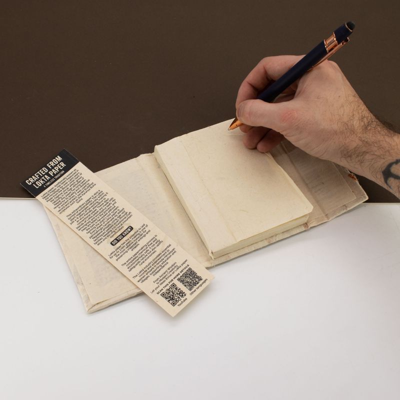 Mini Carnet Lokta aux Fleurs Mélangées