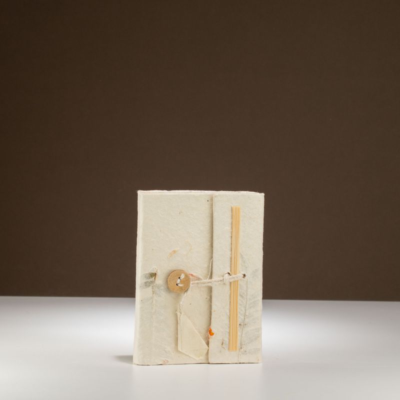 Mini Carnet Lokta aux Fleurs Mélangées