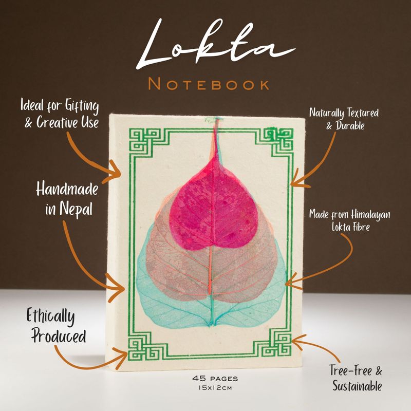 Carnet Moyen Lokta Feuille de Bodhi