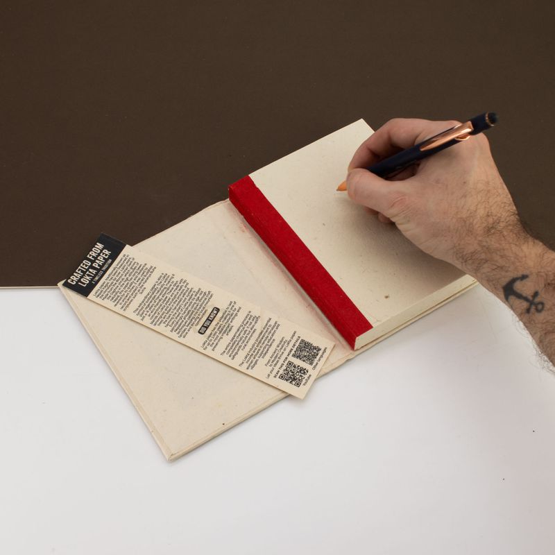 Carnet Moyen Lokta Feuille de Bodhi
