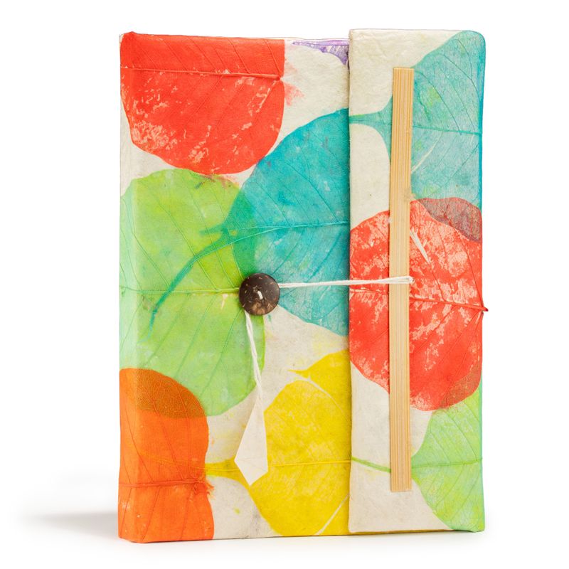 Grand Carnet Lokta Feuilles Colorées