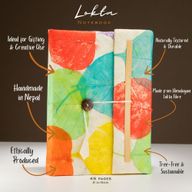 Grand Carnet Lokta Feuilles Colorées
