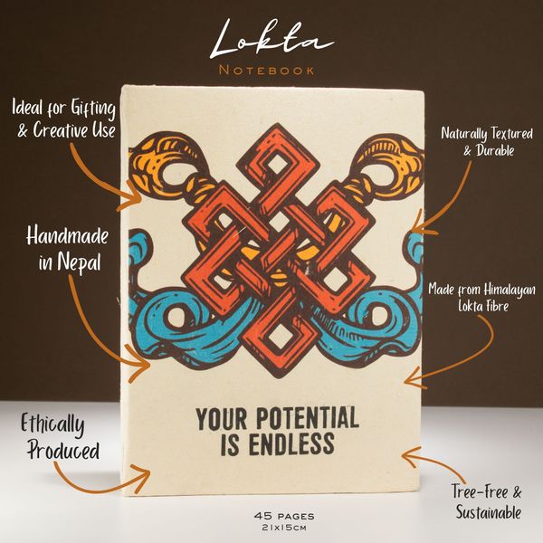 Grand Carnet Lokta Inspiration – « Your Potential » – avec Marque-page