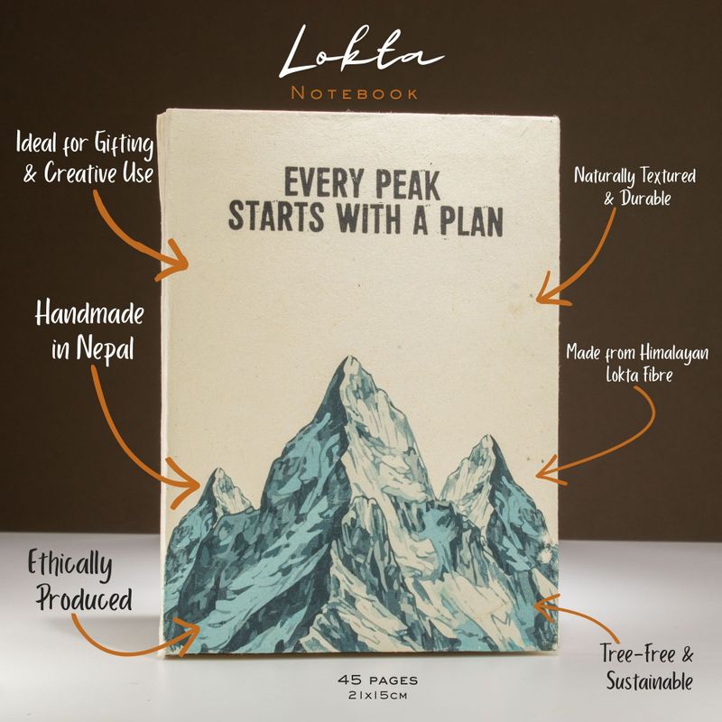 Grand Carnet Lokta Inspiration – « Every Peak » – avec Marque-page