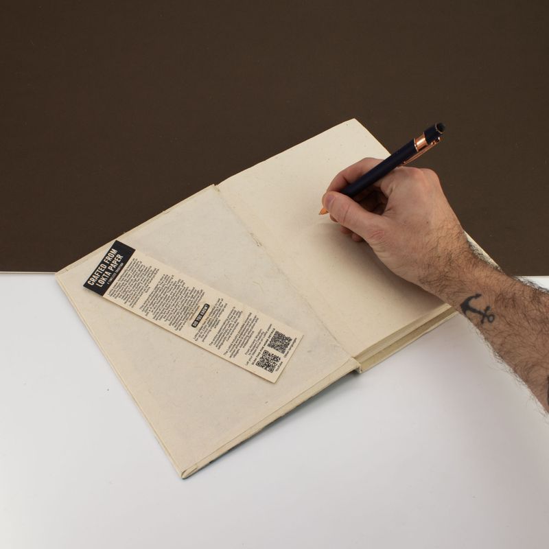 Grand Carnet Lokta Inspiration  – « Real Life » – avec Marque-page