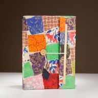 Grand Carnet Lokta Patchwork – Multicolore – avec Marque-page