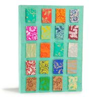 Grand Carnet Lokta Mini Tiles – Bleu Sarcelle – avec Marque-page