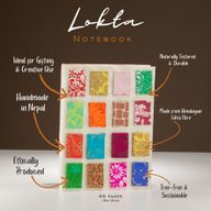 Carnet Moyen Lokta Mini Tiles – Couleurs Mélangées – 45 feuilles