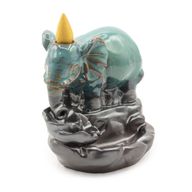 Brûleur d'encens à flux inversé - Éléphant au bord de la piscine