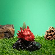 Brûleur d'encens à reflux - Petit dragon rouge