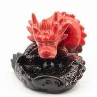 Brûleur d'encens à reflux - Petit dragon rouge