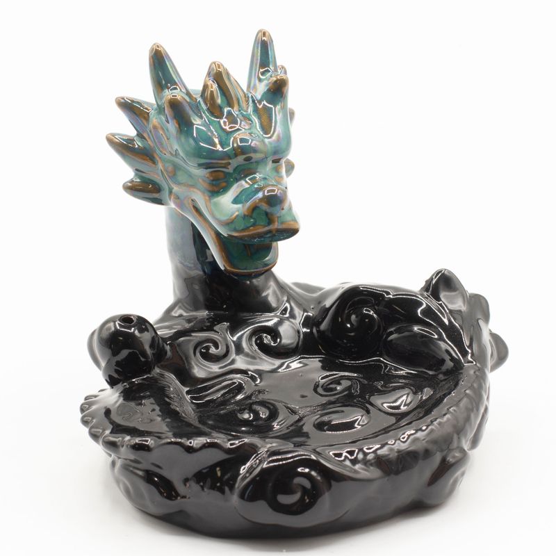 Brûleur d'encens à reflux - Grand bassin de dragon