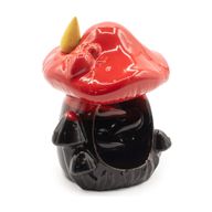 Brûleur d'encens à flux inversé - Grand champignon rouge