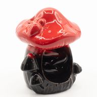 Brûleur d'encens à flux inversé - Grand champignon rouge