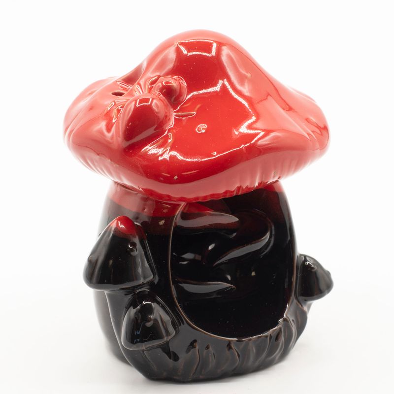 Brûleur d'encens à flux inversé - Grand champignon rouge