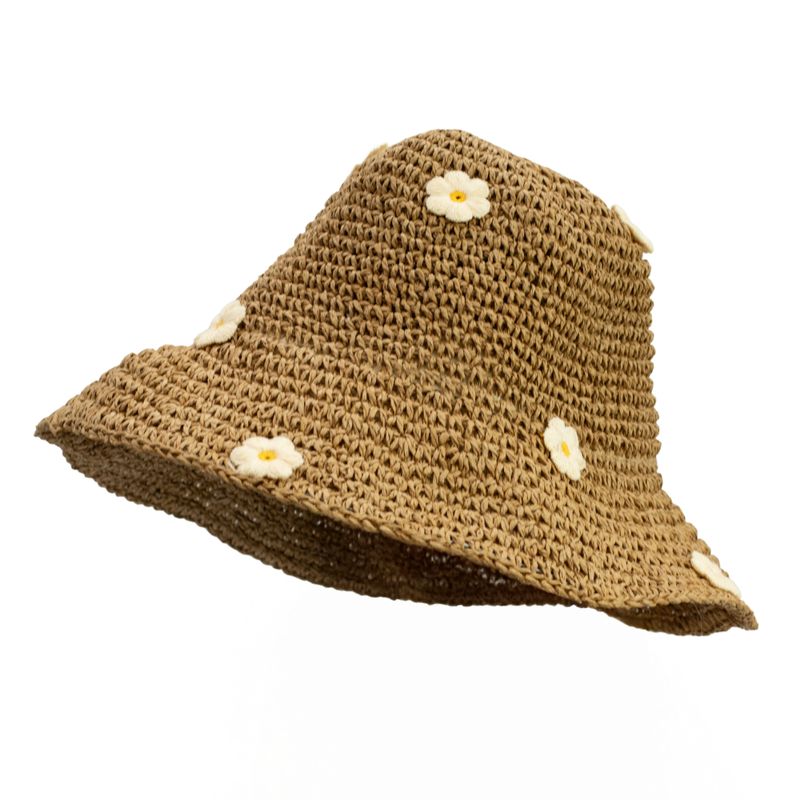 Chapeau De Soleil En Paille – Café Et Marguerites