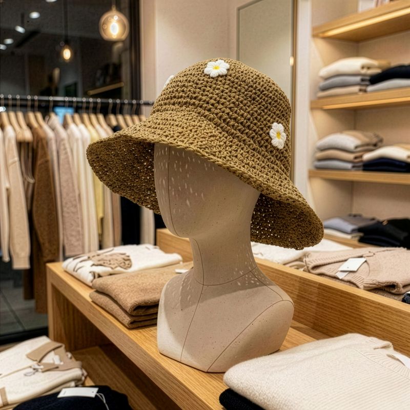 Chapeau De Soleil En Paille – Café Et Marguerites