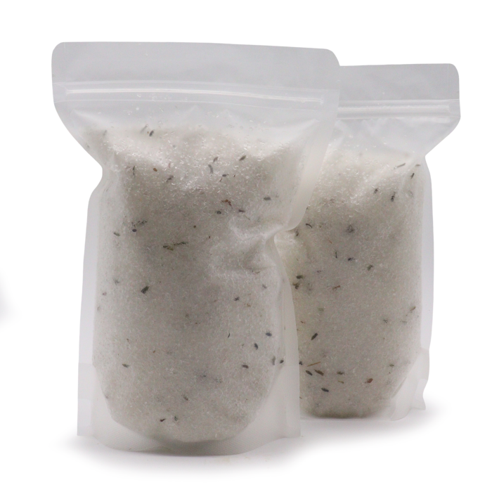 Mélanges de Sels de Bain Epsom Lavande – Sommeil Réparateur 800 g – Marque Blanche