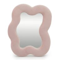 Miroir Souple Ondulé – Galet Carré – Rose Blush – 22,5x27x2,3 cm
