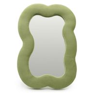 Miroir Souple Ondulé – Grand Nuage – Vert Mousse – 33,4x23,5x2,3 cm