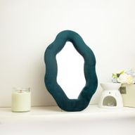 Miroir Souple Ondulé – Galet Ovale – Bleu Roi – 20,5x32,5x2,3 cm