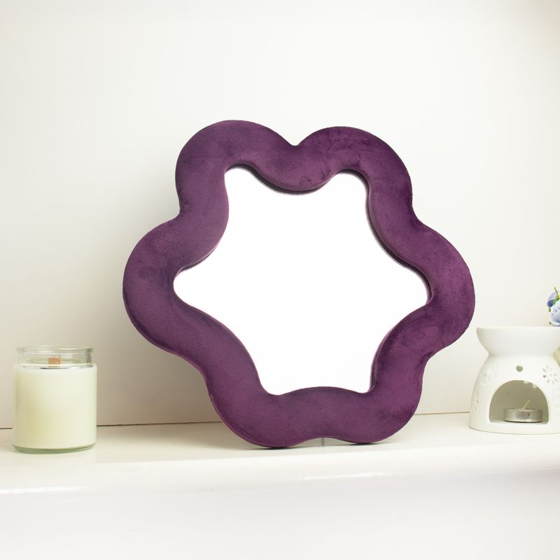 Miroir Souple Ondulé – Étoile – Mauve – 33x23,1x2,3 cm