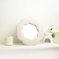Miroir Souple Ondulé – Fleur – Pierre – 25,4x25,4x2,3 cm