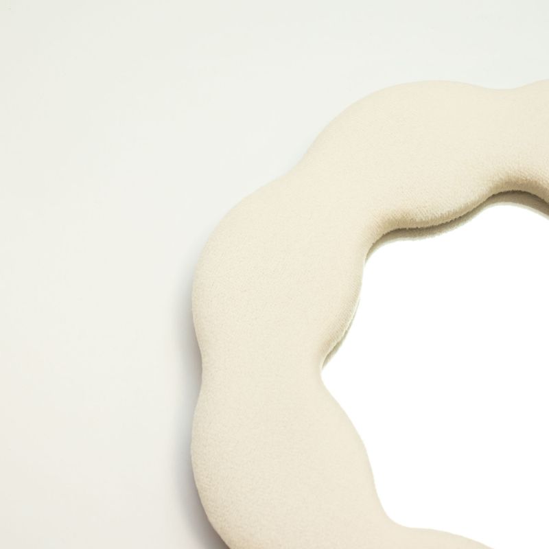 Miroir Souple Ondulé – Fleur – Pierre – 25,4x25,4x2,3 cm