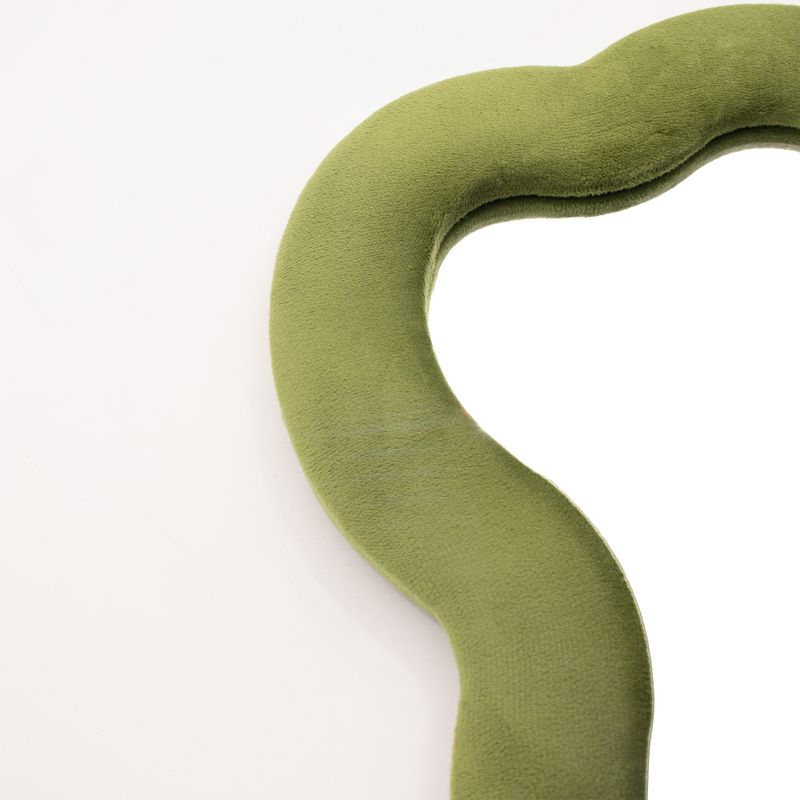 Miroir Souple Ondulé – Grand Nuage – Vert Mousse – 33,4x23,5x2,3 cm