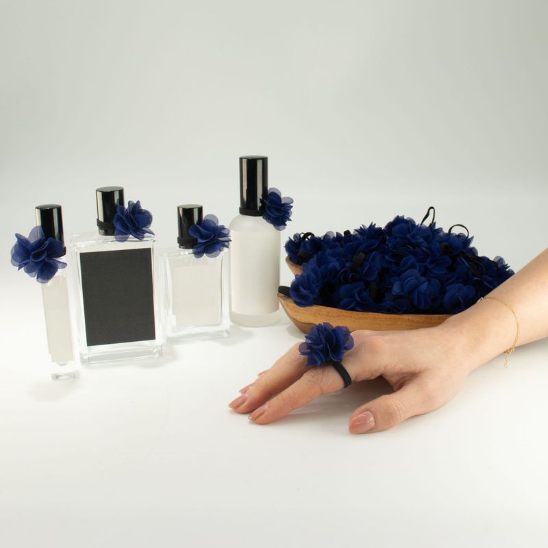 Anneaux Diffuseurs en Chiffon Parfumé - Bleu Marine