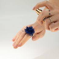 Anneaux Diffuseurs en Chiffon Parfumé - Bleu Marine
