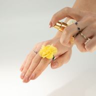 Anneaux Diffuseurs en Chiffon Parfumé - Jaune