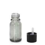 Flacon Compte-Gouttes en Verre Gris Fumé de 10ml avec Bouchon Compte-Gouttes Sécurisé Pour Enfant