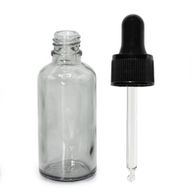 Flacon Compte-Gouttes en Verre Gris Fumé de 50 ml avec Pipette Noir