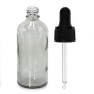 Flacon Compte-Gouttes en Verre Gris Fumé de 100 ml avec Pipette Noir