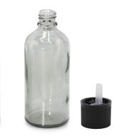 Flacon Compte-Gouttes en Verre Gris Fumé de 100ml avec Bouchon Compte-Gouttes Sécurisé Pour Enfant