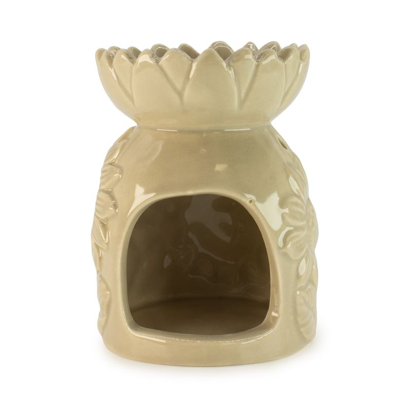 Brûleur d'huile en céramique - beige pastel