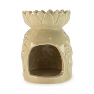 Brûleur d'huile en céramique - beige pastel