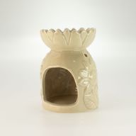 Brûleur d'huile en céramique - beige pastel