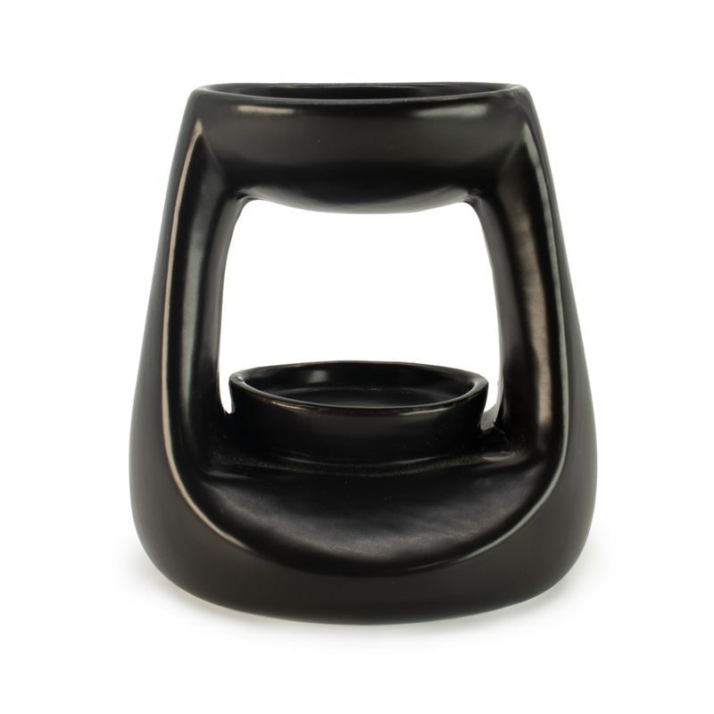 Brûleur d'huile en céramique zen - Petit Classique - Noir Mat