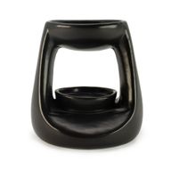 Brûleur d'huile en céramique zen - Petit Classique - Noir Mat