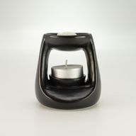 Brûleur d'huile en céramique zen - Petit Classique - Noir Mat